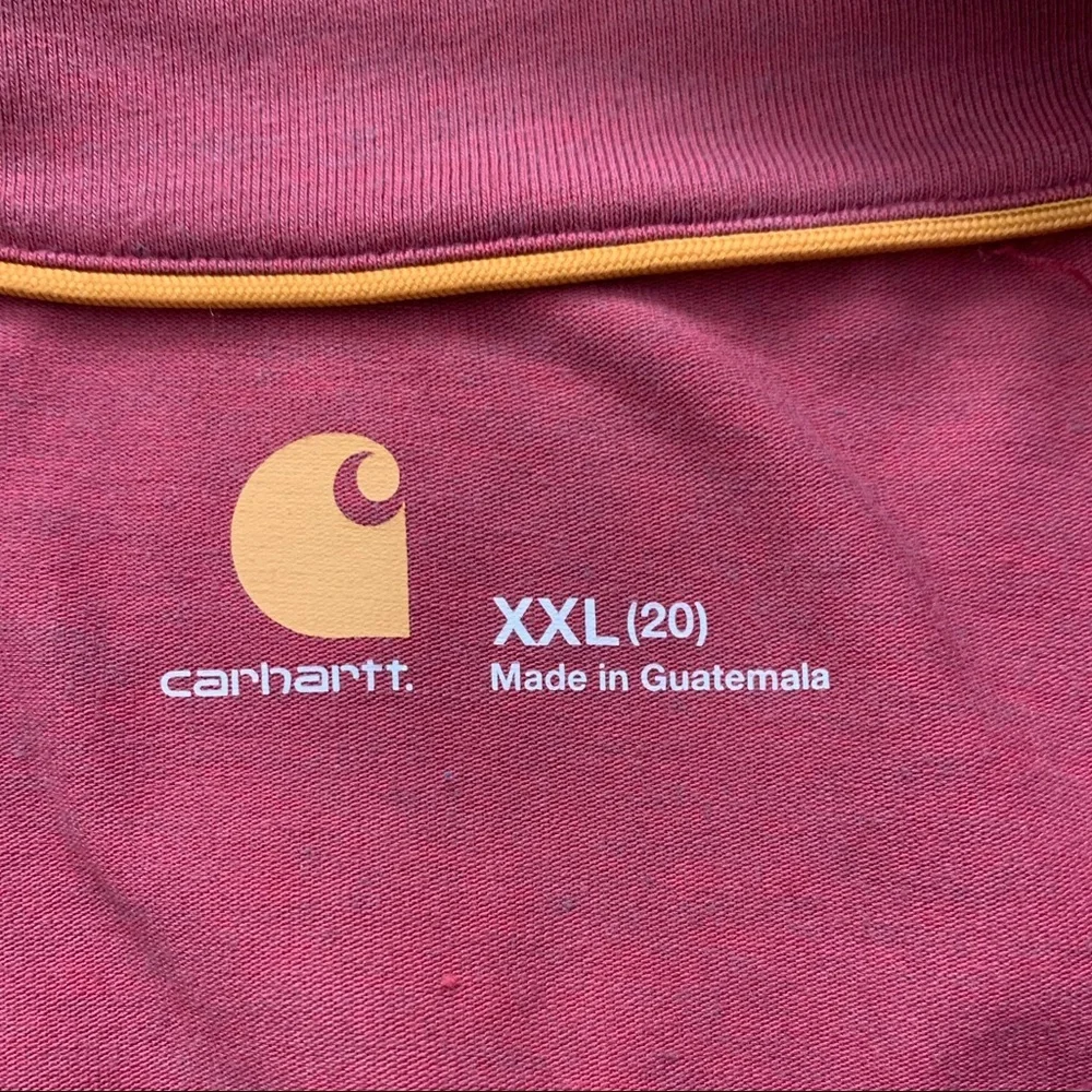 Carhartt Women's Long Sleeve Tee - Maroon - Picture 3 of 3